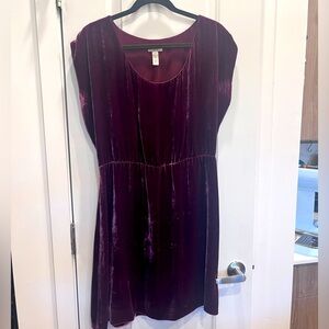 J. Crew velvet 90s style mini dress